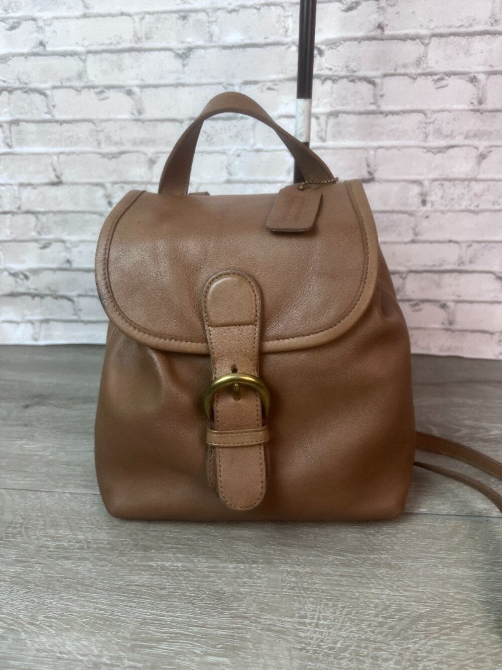 Rare Color Cappuccino Coach Vintage Soho Bantam Leather Backpack 4152